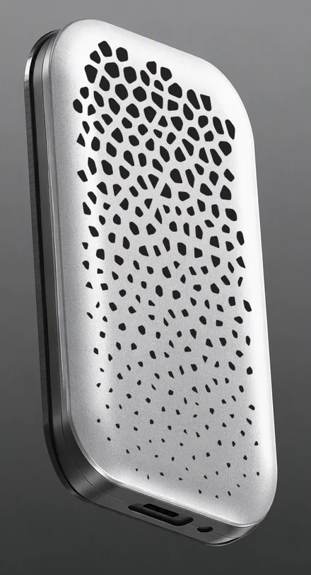 The Stone Cracks pattern shown on a photo of a product housing